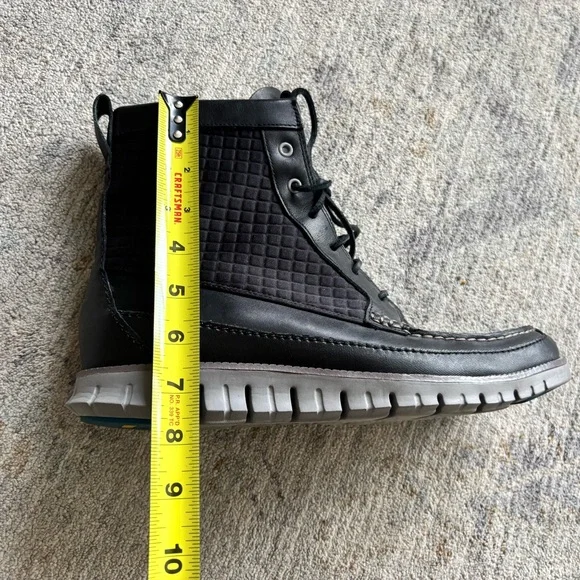COLE HAAN Shoes Mens 11.5 Zerogrand Waterproof Tall Boots Shoes Black Classic - Picture 8 of 9
